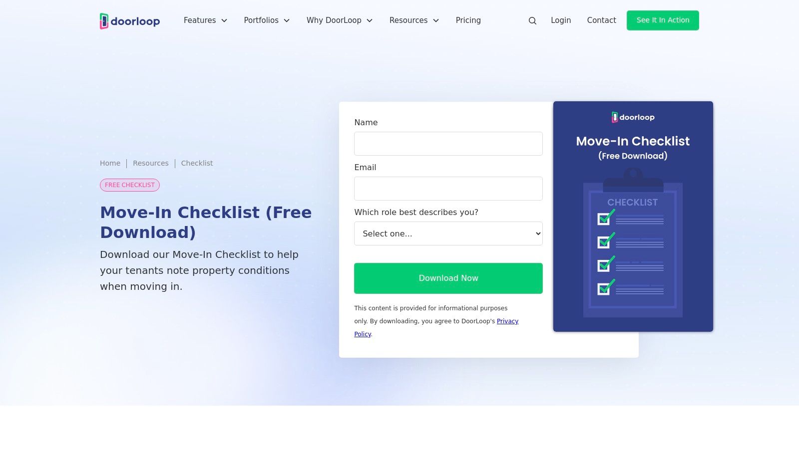 DoorLoop &mdash; Free Move‑In Checklist and Rental Inspection Checklist